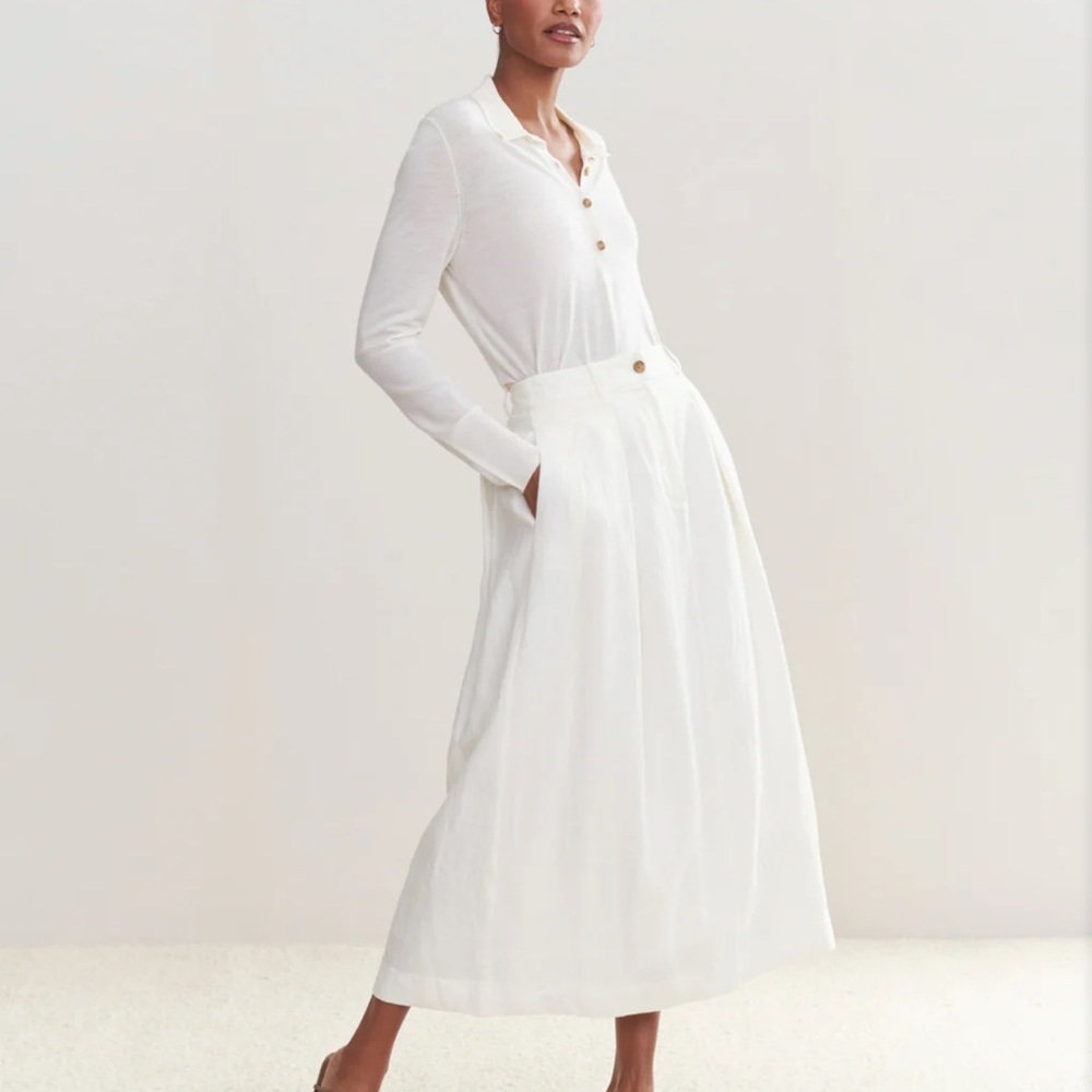Jenni Kayne white linen Annabel skirt!